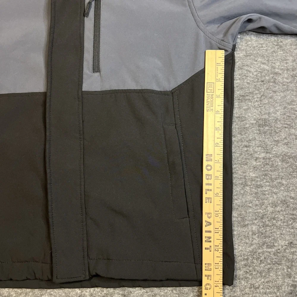 REEBOK Midweight Softshell Jacket Boys Husky Size 10-12 Black/Gray Ready To Wear